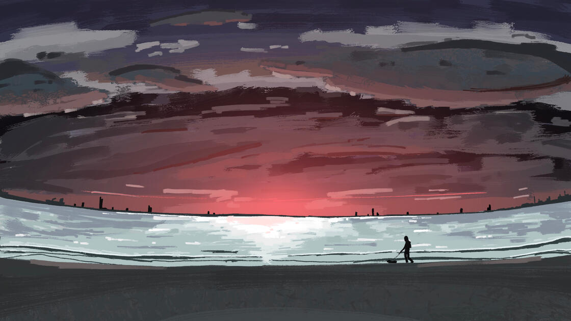 Painting inspired by St. Kilda Beach